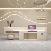 030 Comptoir de Bar Haut de Gamme en Laque Claire pour Hôtels, Réceptions, Salons de Beauté, Boutiques de Vêtements, Boutiques de Mariage et Institutions de Formation
