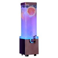 Dispenser Minuman Dingin Akrilik Food Grade 3 Liter 5 Liter dengan Lampu LED, untuk Bir Draft, Bar, dan Koktail Komersial
