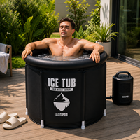 Baignoire à glace gonflable pliante pour adulte populaire 3 couches de haute qualité Portable pli trempage Icetub Spa blanc noir baignoire à glace