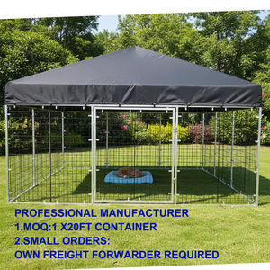 Enclos de jeu pour chien en métal grand format, sécurisé, antirouille, avec couverture, en chaîne maillée, vente en gros d'usine - Product Image 1