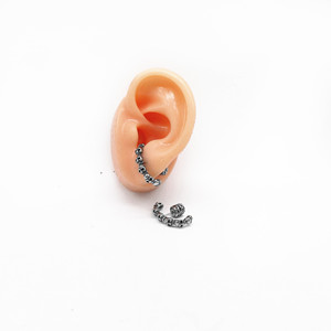 yunnique Skeleton Stud <b>Earrings</b> Tibetan Silver Skull Design Party Fashion Jewelry Titanium Steel <b>Post</b> GZYE-EC1007 - Product Image 4
