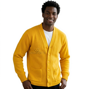 University Men Women <b>Cardigan</b> <b>Sweaters</b> Knitted Solid Regular Sleeve Sorority Fraternity Winter Cotton Breathable Double Breasted - Product Image 1