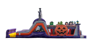 Halloween Haunted Run Obstacle <strong>Course</strong> 48ft Long, 48'- HAUNTED OBSTACLE <strong>COURSE</strong>,inflatable haunted-themed slide combo - Product Image 3