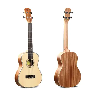 Huayi strumento musicale Guangzhou factory custom 26 pollici abete ukulele tenore piccolo ukulele per bambini