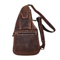 Tas Selempang Kulit Asli Vintage Tahan Air dengan Ritsleting, Dapat Disesuaikan, Unisex, untuk Perjalanan, Laptop, Tablet, dan Penyimpanan Foto
