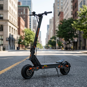 Scooter Eléctrico de Aluminio Moderno KUKIHIN G4, Nuevo, Negro y Naranja, Motor Dual, Plegable, para Adultos, con Freno y Manillar - Product Image 3
