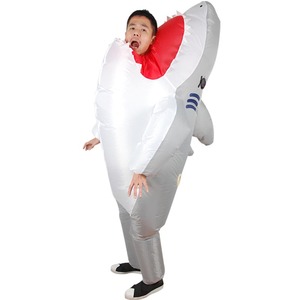 Costume de mascotte gonflable pour <span class=keywords><strong>homme</strong></span> et femme, requin mordant, costume d'animal pour Halloween, cosplay, pantalon magique avec motif de dessin animé - Product Image 3