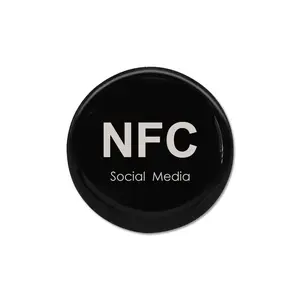 Custom Printing ISO14443A NFC Social Media Epoxy Tag Phone Stickers Rewritable NFC Tag