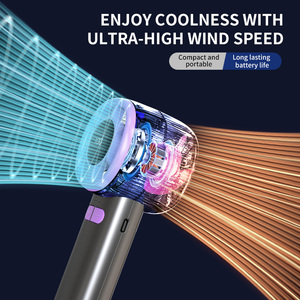 100-speed High-speed Digital Display <b>Ice</b> Cooling Semiconductor <b>Fan</b> USB Portable Handheld Small <b>Fan</b> - Product Image 4