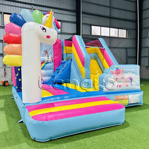 חד-קרן hupfburg קופצנית הטירה מתנפחים בית סדרן קפיצה קסטה עם שקופיות - Product Image 4