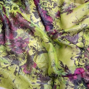 הסיטונאי הגעה חדש הסיטונאי פרחים מודפסים 30d 37gsm כסף זהב שמלת נשים - Product Image 5