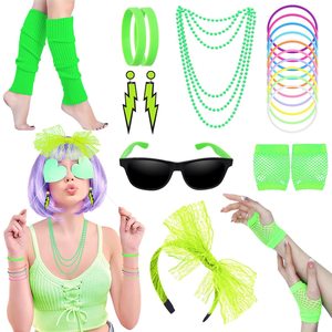 <span class=keywords><strong>Traje</strong></span> <span class=keywords><strong>de</strong></span> Fiesta <span class=keywords><strong>de</strong></span> Poliéster Color Neón Estilo Años <span class=keywords><strong>80</strong></span> <span class=keywords><strong>para</strong></span> <span class=keywords><strong>Mujer</strong></span>, con Cubrepiernas, LP101 - Product Image 5