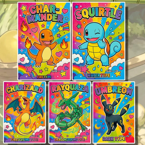 Póster Decorativo de Anime Pokémon, Pikachu, Charizard, Eevee, Impresión Shikishi Coleccionable, Póster de <span class=keywords><strong>Manga</strong></span> Japonés, Decoración de Pared para Mesa de Juego, Decoración de Habitación - Product Image 3