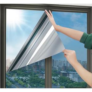 Película Decorativa Moderna para Ventanas de Vidrio con Visión Unidireccional, Protección UV y Seguridad Solar, en Dorado y Plateado, de PET - Product Image 6