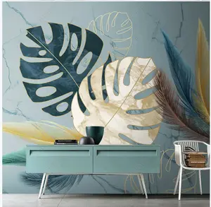 Individuelle Tapete tropischer Regenwald Wandbild Bananenblatt 3D große Wandpapier Schlafzimmer Hintergrund-Wandbilder
