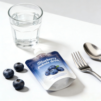 Pochette souple personnalisée avec bec verseur et bouchon à vis, 250 ml, pour emballage de jus et de lait, impression de logo, qualité alimentaire