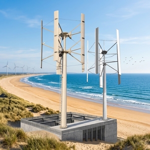 Generador Eólico Tipo H de 200kw, 400v, Velocidad de Arranque del Viento de 2m/s, Diámetro del Rotor de 10.5m, Velocidad Nominal del Viento de 13m/s, 5 Aspas de Aleación de Aluminio - Product Image 3