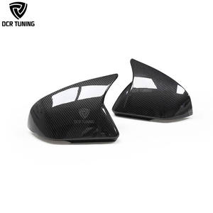 Couvercle de miroir sec en fibre de carbone pour <span class=keywords><strong>Ford</strong></span> <span class=keywords><strong>Mustang</strong></span> 2014 +, version européenne de style M, boîtier de miroir de voiture - Product Image 2