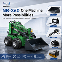 NIMBUS Multi Functional Four Wheel Drive Skid Steer Loader Efisiensi Tinggi Garansi Tiga Tahun Wheeled Skid Steer Loader