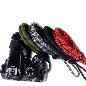 Câmera trançada pulseira para DSLR micro-single câmera guarda-chuva cinta de pulso cinta da câmera Nylon trançado pulseira câmera