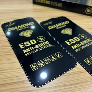 ฟิล์มกระจกนิรภัยป้องกันไฟฟ้าสถิตย์ ESD ลายเพชร สำหรับ Samsung, <span class=keywords><strong>iPhone</strong></span> 17 18, Itel และ Tecno - Product Image 2