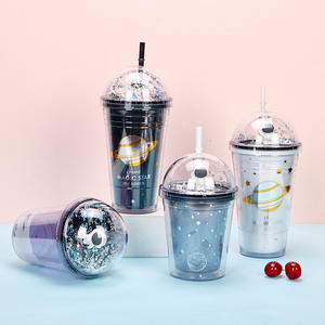 แก้วพลาสติกใ<span class=keywords><strong>ส</strong></span>ติดผนังสองชั้น<span class=keywords><strong>แบบ</strong></span>ทำจากพลาสติก DIY,แก้ว<span class=keywords><strong>ส</strong></span>โนว์บอลก้อนหิมะลูกโลกหิมะทำจากพลาสติกมีฝาปิดและหลอดปี2022 - Product Image 2