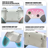 Control Inalámbrico con Doble Motor y Función de Vibración para Smart TV, Tablet, PC, Switch, Android, Gamepad BT