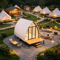 Tente Safari 3x3m, une chambre, 2 personnes, toile Oxford imperméable, matériaux PVC/PVDF, ouverture rapide quatre saisons, portable, UV50+