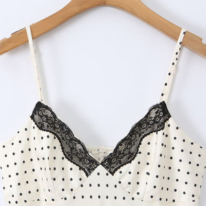 SHENZHU Abito Estivo da <span class=keywords><strong>Donna</strong></span> 2026 Nuova Moda con Pois e Pizzo Patchwork, Vestito <span class=keywords><strong>Retrò</strong></span> Sexy ed Elegante - Product Image 3