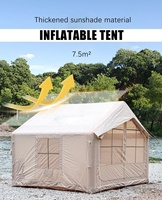 Tente gonflable d'extérieur résistante au vent, facile à gonfler, pour 2-3 personnes, idéale pour le camping, la randonnée et la maison.