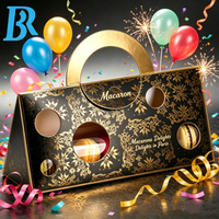 Boîte cadeau de luxe personnalisée pour macarons, boîte à pâtisserie, boîte à mini macarons en papier, boîtes d'emballage pour macarons, boîtes cadeau pour chocolats, boîte à dessert avec fenêtre, boîte à gâteaux