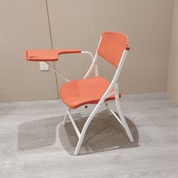 Chaise de conférence pliable rembourrée en plastique durable pour salle de classe, réunion, avec tablette intégrée, ergonomique, empilable, écologique, pour l'école