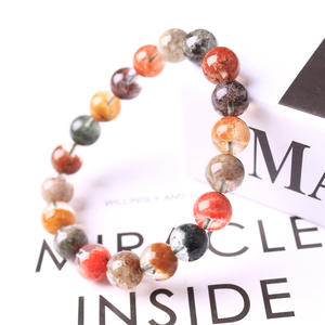 7A Grade fantôme <span class=keywords><strong>brésilien</strong></span> cristal hommes femmes haute qualité quartz naturel élastique bijoux vente en gros <span class=keywords><strong>bracelet</strong></span> de perles - Product Image 4