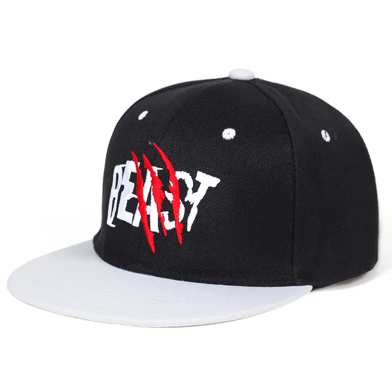 Nouvelle mode broderie personnalisée logo acrylique hommes femmes 2 tons décontracté snapback casquettes en gros