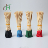 Brochettes en bambou écologiques, jetables, de haute qualité, teintes sur mesure, multicolores, pour barbecue, grillades, fruits, décoratives, fabrication OEM