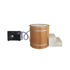 Keya Factory Manufacture Thermo Wood Cold Plunge Tub With PP Liner And Stand Outdoor Ice Bath Tub