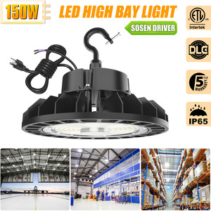 Éclairage industriel pour haut-<span class=keywords><strong>bay</strong></span> 240W/150W/200W, UFO commercial, SMD3030, dimmable, contrôle par capteur, atelier, entrepôt, aluminium - Product Image 5