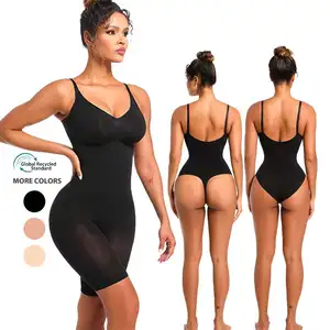 Shapewear Bodysuit Tummy Control Slim Body Shaper Deep V Neck Thong Body  Suits for Women 