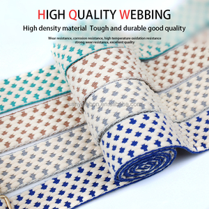 Custom Two-Tone Heavy 1 1/<strong>2</strong> <strong>Inch</strong> Polyester <strong>Cotton</strong> <strong>Webbing</strong> Strap Luxury Bag Strap with Polka Dot Pattern for Bags - Product Image 5