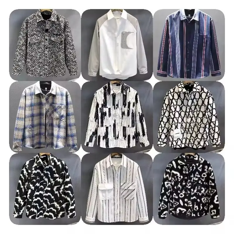 Mens Printed Dress Shirts Long Sleeve Regular Fit Button Down Shirt