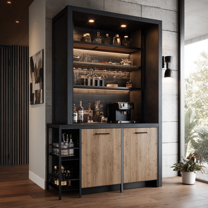 Tự chọn với lưu trữ, gỗ lớn sideboard với cửa kính tủ bếp tủ bếp hiện đại - Product Image 3