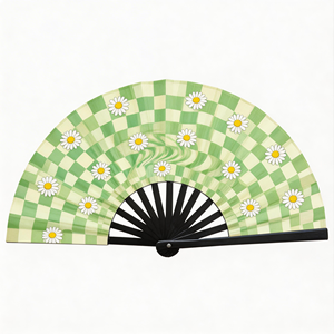 Abanico Plegable Grande de Bambú con Logotipo Personalizado Holográfico, Pintado a Mano con Láser, Herramienta para Calmar el Estrés en Festivales y Fiestas, Decoración para el Hogar - Product Image 4