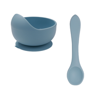 JWX Ensemble d'alimentation pour bébé en silicone de qualité alimentaire sans BPA avec bol et cuillère à ventouse pour l'entraînement des enfants