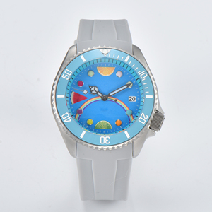 Custom Men's <b>Mechanical</b> Calendar <b>Watch</b> with Luminous Dial & Silicone Strap Waterproof Business Timepiece Direct From Factory - Product Image 4