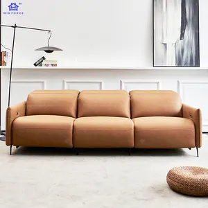 厂家批发欧式电动真皮沙发沙发电动组合3座躺椅客厅沙发套装家具