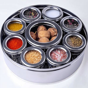 Moulin à poivre du Sichuan manuel en métal, pour épices fraîchement moulues, avec couvercle en bois et acrylique transparent, compatible lave-vaisselle - Product Image 3