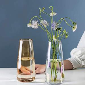 आधुनिक हाथ से बने गिलास पारदर्शी hydroponic संयंत्र कंटेनर जादू स्पष्ट गिलास शंकु फूल फूलदान के लिए शादी की सजावट - Product Image 3