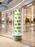 Système de culture hydroponique vertical à 7 étages avec pompe submersible et éclairage LED, panneau de commande avec minuterie