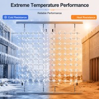 Écran matriciel LED RGB P100 étanche 12V adressable, lumières à mailles de 20 mm, points lumineux blancs pour façade de bâtiment