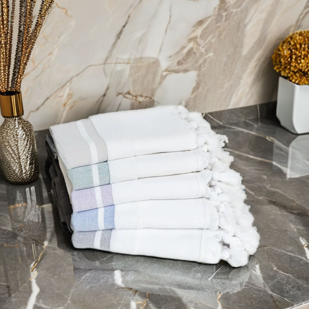 White - Grey Stripes